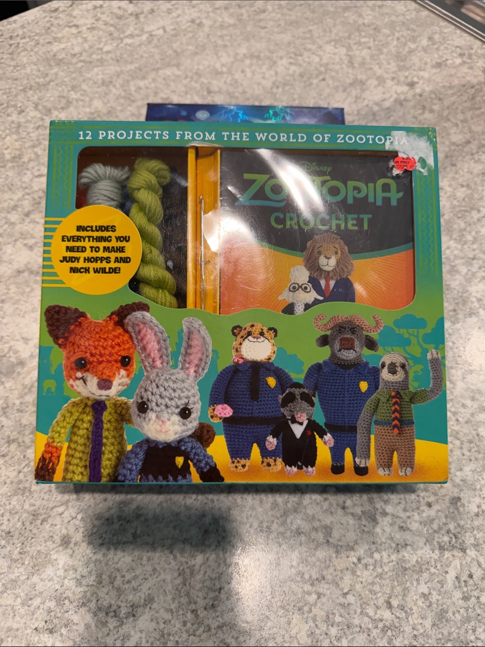Disney Zootopia Crochet Kit - Green, Yellow, Orange, Blue